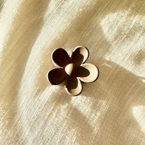 Brown cute flower hair clip